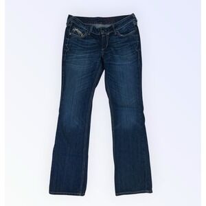 Ariat Denim Ruby Bootcut Jeans Sz 30x32.5 Embroidered Button Pockets
